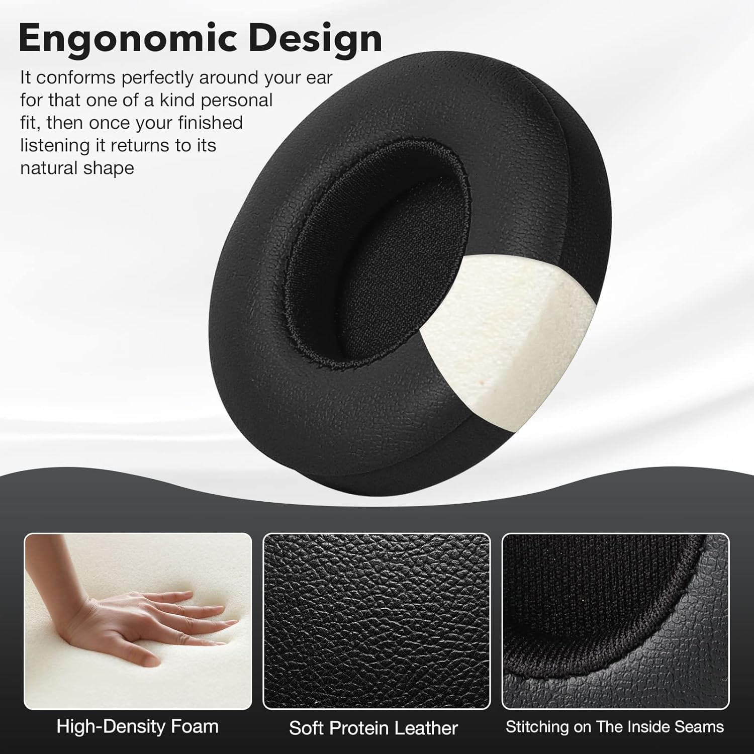 Replacement Ear Pads for Beats Solo 2 & 3, Earpads Cushions Replacement...