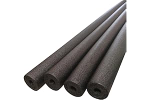 4-Pack 60" Floating Pool Noodles Foam Tube, Black Soft Large Black Foam Noodle, Thick Hollow Noodles, Bulk Swim Noodles for P