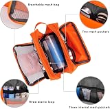 WANDF Toiletry Bag Water Resistant Nylon Travel Dopp Kit A-Pure Orange view 2