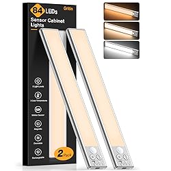 Gritin 10.2inch Under Cabinet Lighting Rechargeable