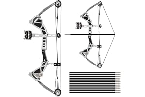 ETSSXYSO Mini Archery Bow Set Mini Compound Bow Mini Hunting Bow Metal Material Archery RH/LH for Hunting Shooting Practice Archery Fun Games (Style 6)