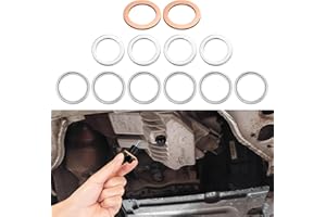 QZTYTY 12PCS Differential Transfer Case Crush Washer Gasket Kit, Oil Drain Plug Gasket, Crush Washer Oil Drain Plug Washer Fits for Toyota Lexus 4Runner Tacoma RAV4 9043024003, 1215710010, 90430A0003