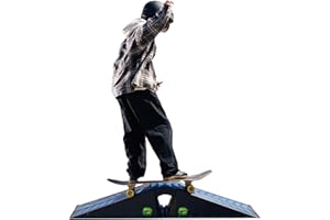 Ten-Eighty Micro Flybox Launch Ramp Set with 2 Connecting Ramps, Portable Skateboard, BMX Bike, Scooter, RC Car, Durable, Lightweight, Non-Slip Rubber Construction for Kids & Teens, Black - 56" Length