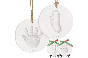 Baby Hand and Footprint Kit Girls, Boys - Personalized Baby Footprint Ornament Kit, Newborn Keepsake Gifts for New Mom, Easy 