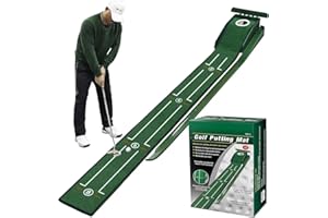 Premium Indoor Putting Green Mat – Auto Ball Return Putting Mat for Golf Practice, Mini Golf Training Aid for Office, Living 