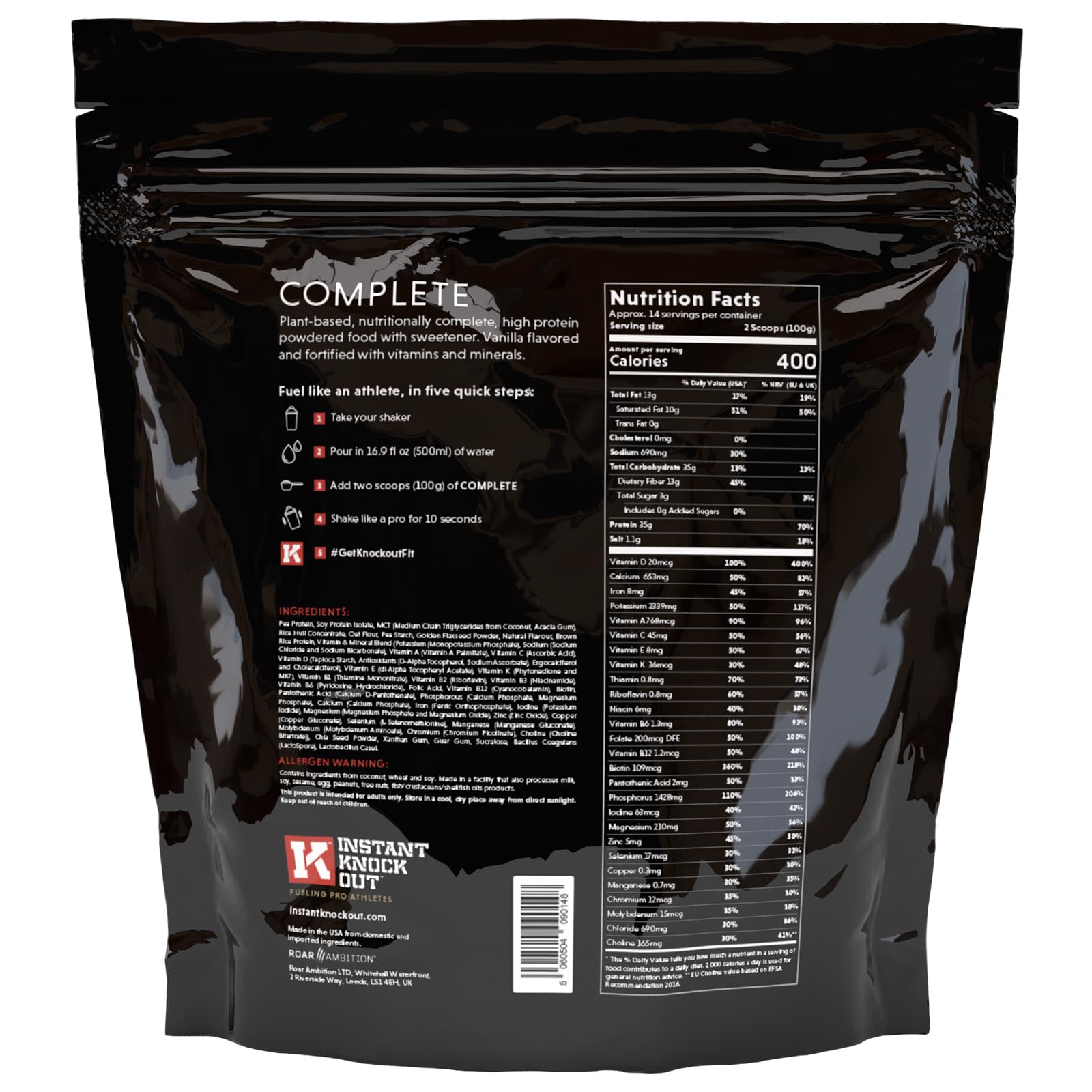 Instant Knockout Complete Shred - Meal Replacement Shake - Vanilla - High-Protein, Vitamin-Enriched, Nutritionally Complete - 14 Servings