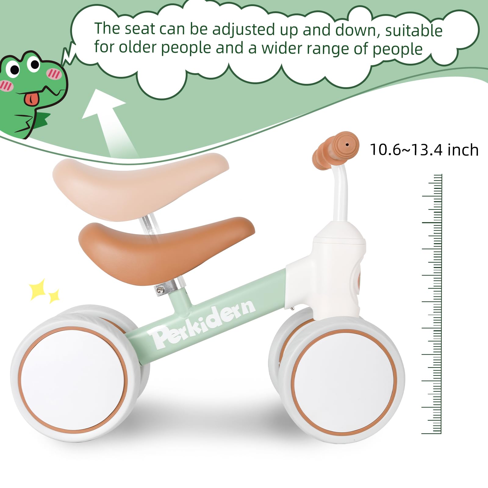 Baby Balance Bike for 1-3 Year Old Boys Girls, 12-36 Month Toddler Balance Bike, 4 Wheels Baby Bike Toddler First Birthday Gifts
