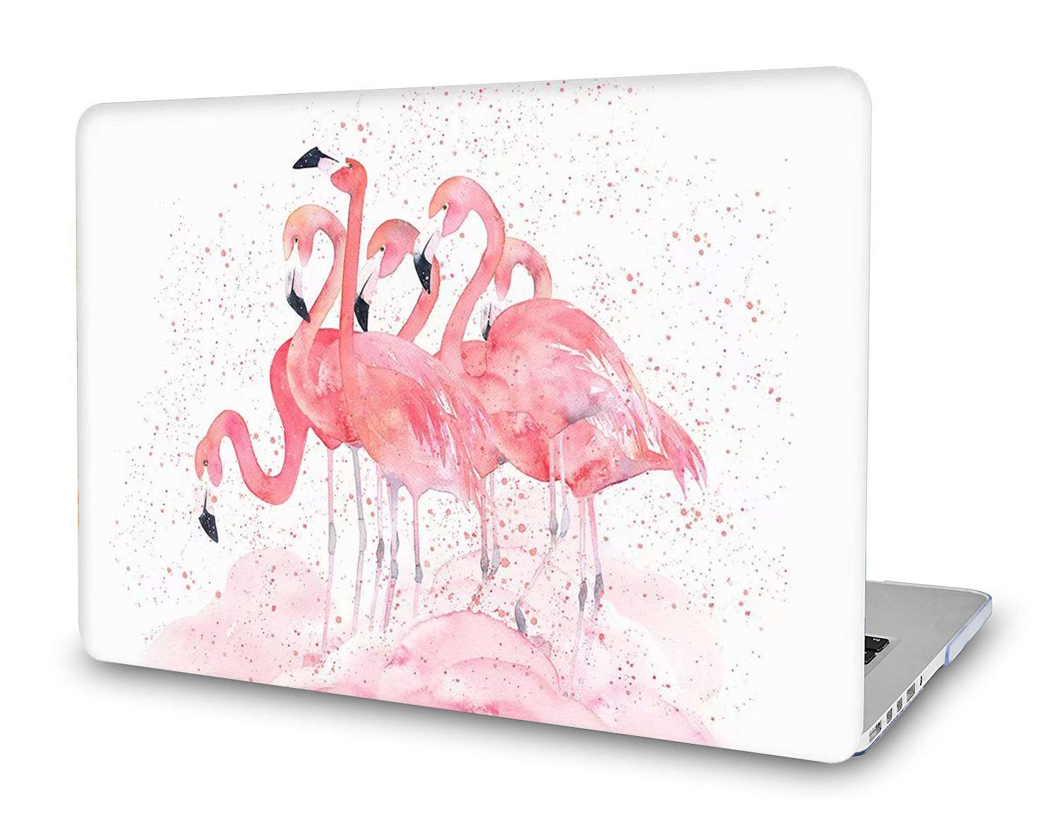 Gusumi Laptop Case Compatible with Older Version MacBook Pro 13" Retina Display (2015/2014/2013/2012 Release) A1502/A1425 Plastic Pattern Hard Shell Cover, Flamingo