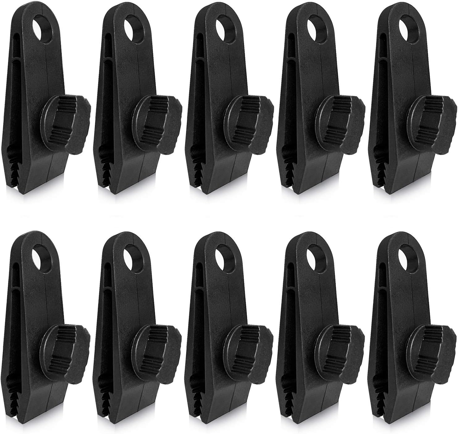 ZHSX 10pcs Tarp Clips, Heavy Duty Thumb Screw, Tarp Clamps Lock Grip Tent Clamps for Tarps, Awning, Supporting, Tarpaulins, Canopies, Sunshades, Car Cover, Boat Covers and Swimming Pool Cover