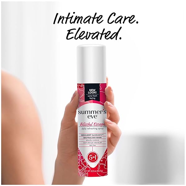 SUMMER’S EVE BLISSFUL ESCAPE DAILY REFRESHING FEMININE SPRAY, 2 OZ