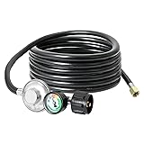 ATKKE 12ft Propane Hose Regulator with Gauge, Gas