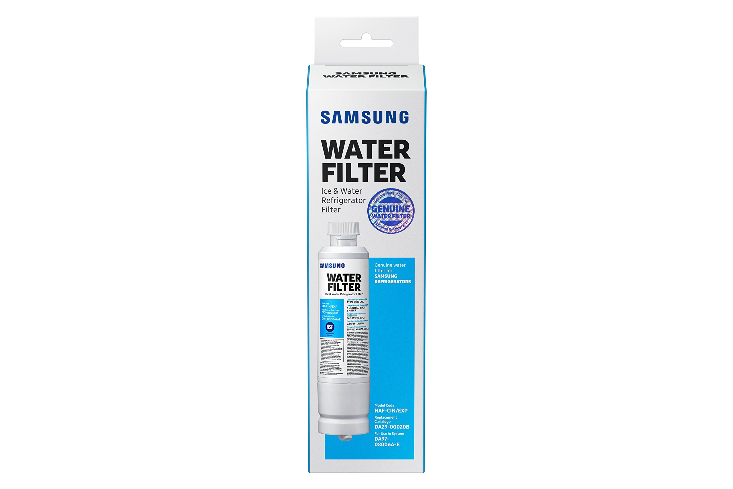Samsung model HAFCIN/EXP Refrigerator Water Filter DA2900020B (1 Pack