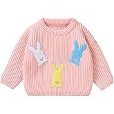 MAYUMMPY Toddler Baby Girl Boy Knit Easter Sweaters Bunny Pullover Sweatshirt Knitwear Newborn Kids Easter Clothes