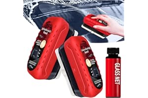 GENERIC 3PCS Glass Cleaning Board for Windshield, 9.52 oz Reusable Automotive Oil Film Cleaning Brush for Car Windows, All-in-One Anti Fog for Car Windshield Cleaner Tool Set