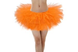 MOZYRENL Tutu for Women Adult - 5 Layered Classic Tulle Skirts Halloween Costume Tutu for Women 80s Tutu Skirt