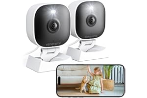 VSMAHOME 2K Cameras for Home Security,Indoor/Outdoor for Baby/Elder/Pet Monitoring with Phone app,Plug & Play,Color Night Vision,2-Way Audio, 24/7 Recording,Memory/Cloud Storage,2-Pack