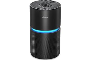 AROEVE Air Purifiers for Home Large Room Up to 1095 Sq Ft Air Cleaner Coverage CADR 220m³/h H13 True HEPA Remove 99.9% of Dust, Pet Dander, Pollen for Office, Bedroom, MK03- Black