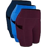 CADMUS High Waisted Compression Shorts for Women Bike Running Shorts Two Pockets