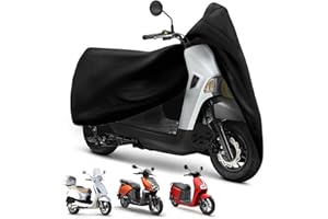 XYZCTEM Scooter Cover,Waterproof Moped Cover, for Vespa Cover Outdoor Protection Against Water, UV, Wind. Black, 72" L