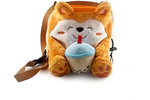 VIVASPARK Rock Climbing Chalk Bag + Refillable Ball – Boba Dog Plush Animal Bag