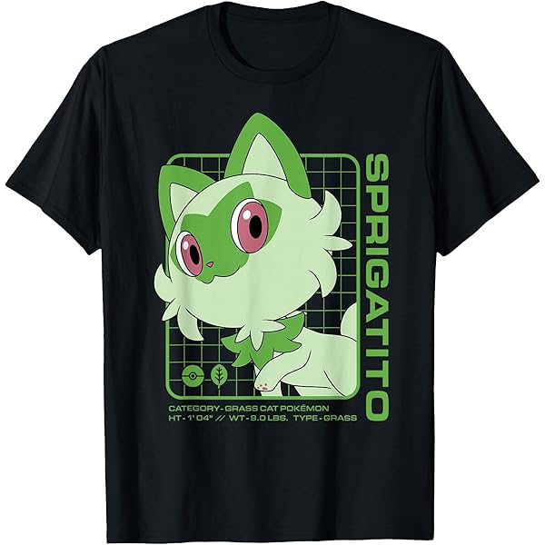 HYBRID APPAREL - Pokémon - Sprigatito Stats - Men's Short