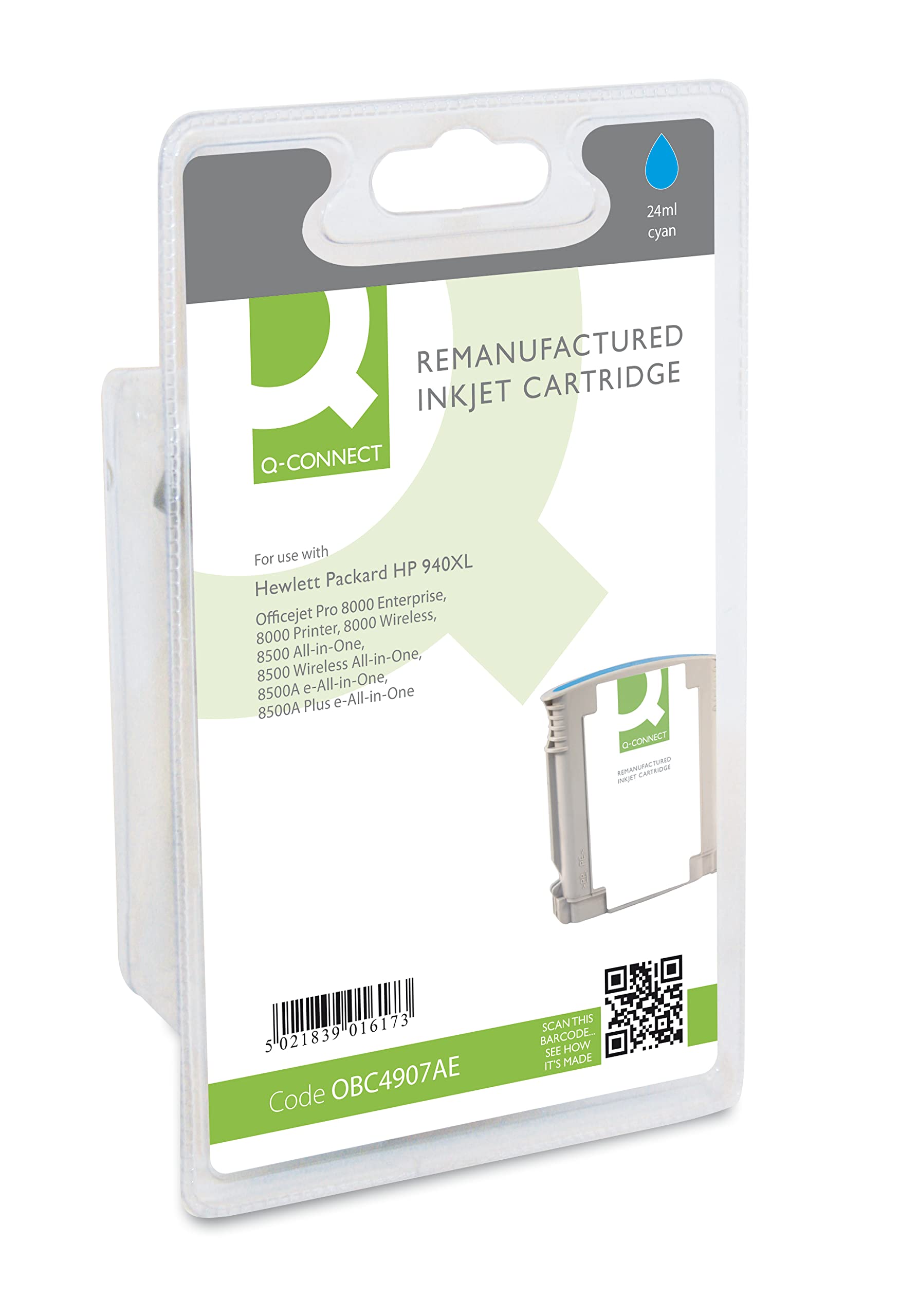 Q-Connect Ink for HP 940XL Ink Cartridge - Cyan