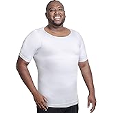 QORE LOGIQ Gynecomastia Short Sleeve Slimming Compression Shirt Men, Shapewear Mens Compression Shirt, Tank Top Body Shaper