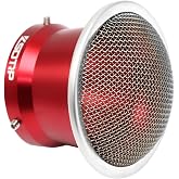 ZSDTRP Carburetor Air Filter Clean Velocity Stack 50mm Short CNC Aluminium Alloy With SUS304 Mesh For PWK 21-30mm PE28-30mm Carb Moped Pit Dirt Bike ATV Scooter (Red, 50mm Short)