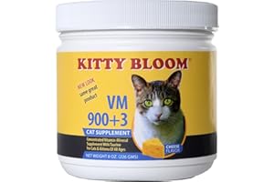 Kitty Bloom VM900 +3 | Concentrated Vitamin-Mineral with Taurine | Real Cheese Flavor (8 oz.)