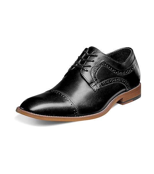 STACY ADAMS DICKINSON CAP TOE OXFORD BLACK 10.5...