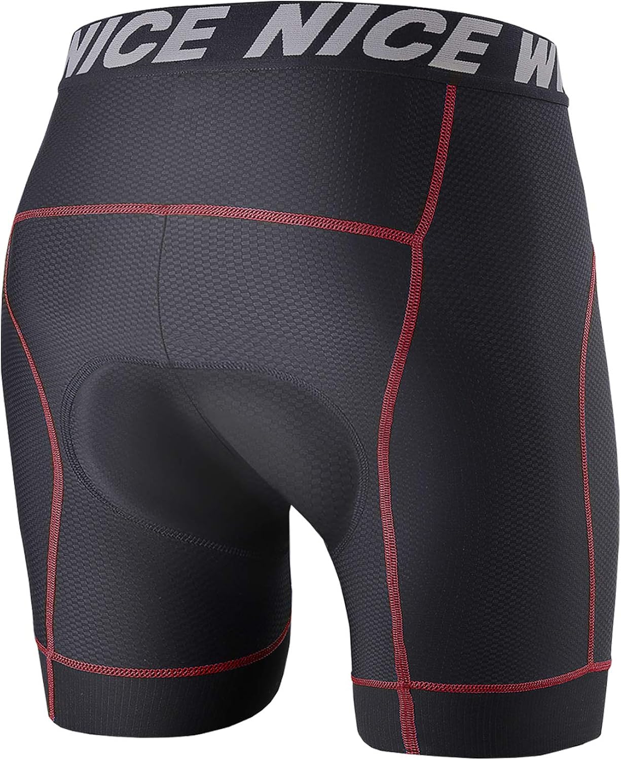 NICEWIN Men's Cycling Shorts Underwear MTB Bike Motorcycle Compression Pants with Wider 3D Pad 1.8 Inch Antislip Leg Opening: Clothing