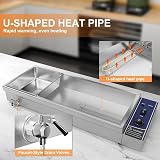 TAIMIKO Electric Bain Marie Food Warmer 1500W 3x 1/2GN Wet Well Catering view 5