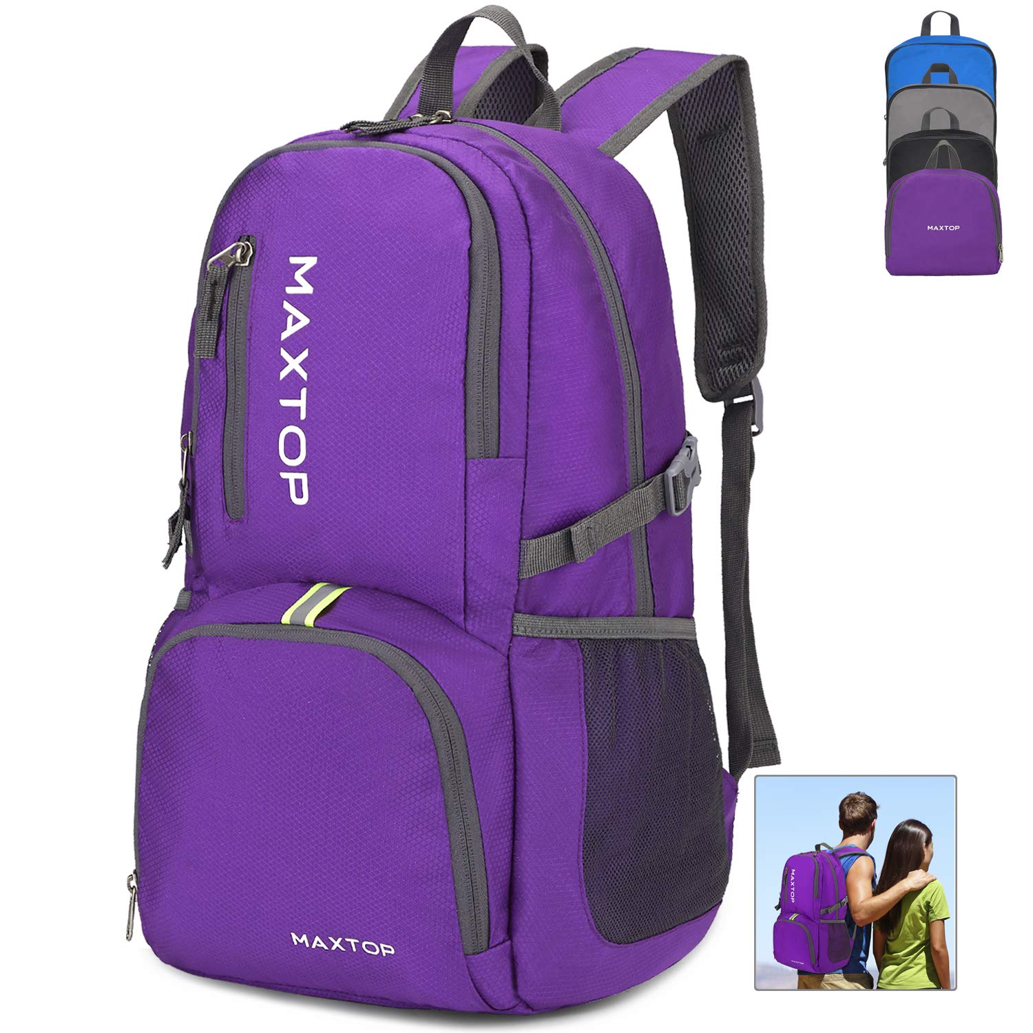 MAXTOP 50L Ultra Lightweight Packable Backpack With Wet Pocket Foldable Rucksack Water Resistent For Men Women Outdoor Camping Hiking Travel Daypack Handy Durable Gifts For Men Women