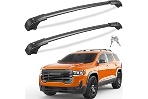 Tuyoung 330lbs All Aluminum Cross Bars Roof Racks Compatible with GMC Acadia 2017 2018 2019 2020 2021 2022 2023, Lockable Roof Rails Crossbars Luggage Kayak Cargo Carrier Rooftop SUV Accessories