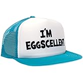 I'm Eggscellent Unisex-Adult Trucker Hat -One-Size Aqua/White