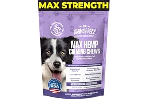 Mighty Petz MAX Hemp Calming Chews for Dogs - Dog Anxiety Relief with Melatonin + Hemp Oil. Dog Calming Treats, Calming Dog Chews, Advanced Pet Composure and Sleep Support