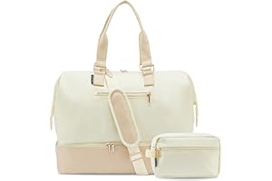 Uselike Weekender Bags for Women, Large Travel Duffel Bag with Shoes Compartment, Carry On Overnight Tote Bags with Toiletry Bags, Gym Duffel Bags with Wet Pocket, Hospital Bags for Labor and Delivery