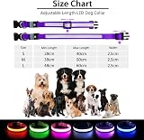 PcEoTllar Light Up Dog Collar Rechargeable 7 Colors 9 Modes Purple view 6