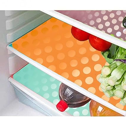 Kuber Industries PVC 6 Piece Fridge Mat Set - Multicolour