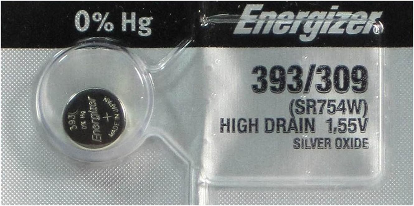 5pk Energizer 393 SR754SW SR48 AG5 Silver Oxide Watch Batteries