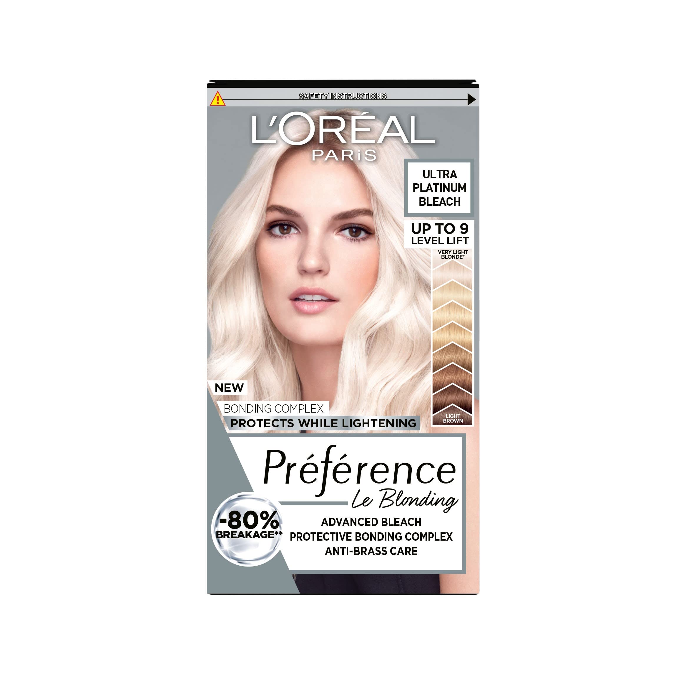 L'Oreal Paris Preference Hair Dye, Long Lasting, Luminous Permanent Hair Colour, up to 9 Levels of Lift, Extreme Platinum — image 1