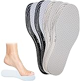 4 Pairs Unisex Breathable Shoe Insoles Inserts Double Layer Latex Foam Perforated Insole Cushioning Walking Comfort Replaceable Insoles for Men 5-11 Woman 2-8(Black, White, Grey)