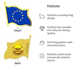 European Union Flag Lapel Pin - Enamel Metal