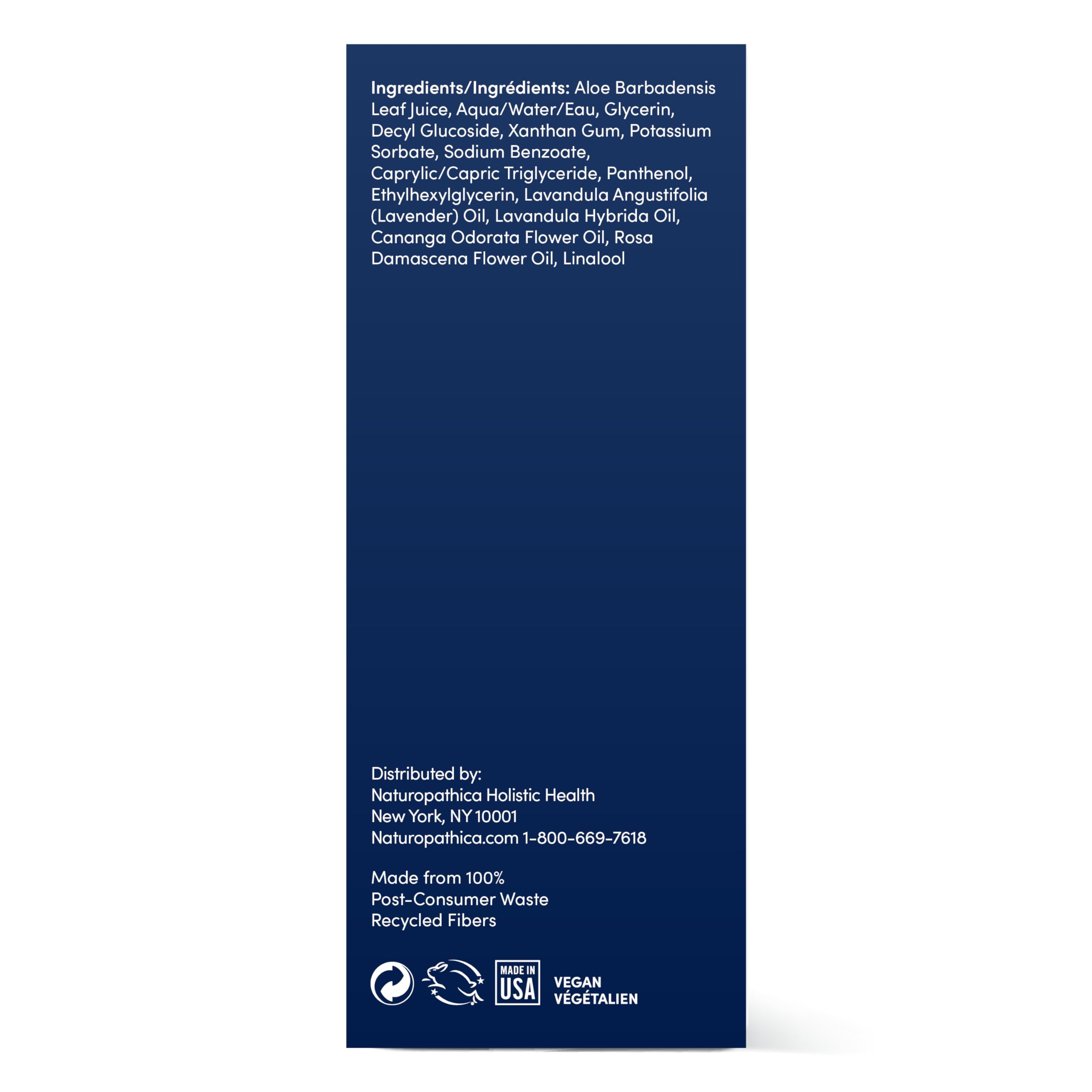 Naturopathica Aloe Vera Cleansing Gel, Facial Cleanser with Aloe Vera and Lavender, Clarifying Face Wash for Men and Women, 5 fl oz