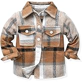 Moyikiss Studio Toddler Baby Boys Girls Outfits Plaid Flannel Long Sleeve Shirts Button Down T-Shirt Tops