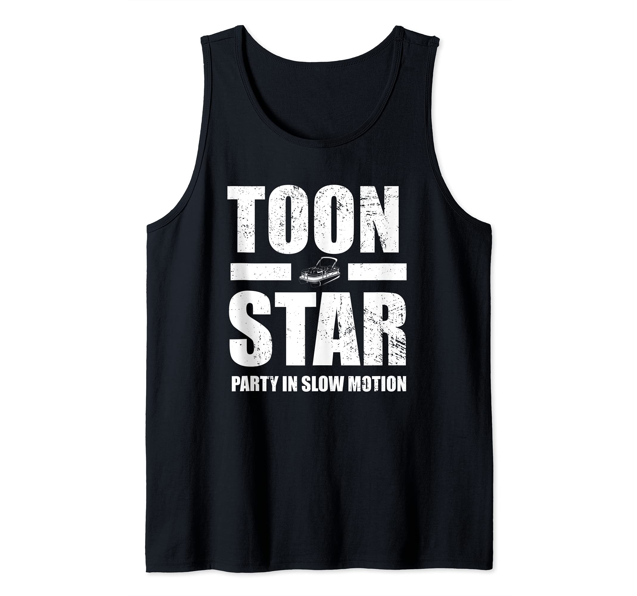 Pontoon Boat Corn Star Vintage Retro Lake Boating Tank Top