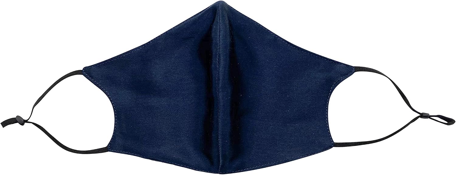 Jasmine Silk Pure Mulberry Silk Face Mask Cover (Navy)