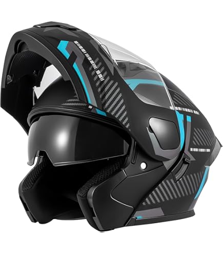 black on black motorcycle helmet Favoto Full Face Motorcycle Helmet