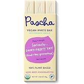 Pascha White Chocolate Bars - Organic, Vegan, Dairy Free, 10 Count | Pascha Organic Vegan Dairy Free White Bars, 10 Count