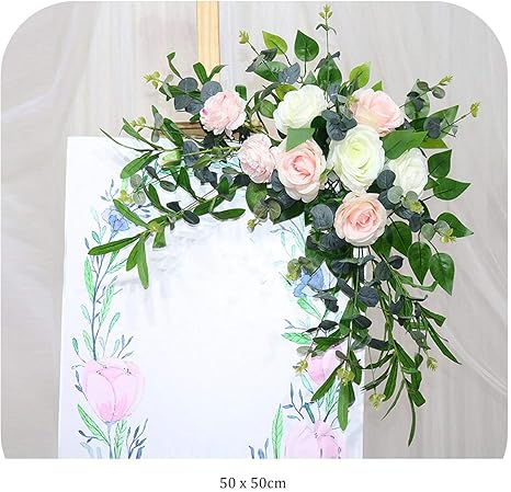 Amazon Co Jp ギフトや花 ギフトウエディングフラワー行へようこそサインシミュレーション花ホテルクリエイティブガイドの装飾写真の小道具のホームドア花 O ホーム キッチン